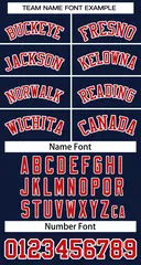 Navy Red-White Striped Sleeveless Fashion Baseball Jersey 5