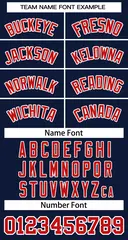 Navy Red-White Striped Sleeveless Fashion Baseball Jersey 5