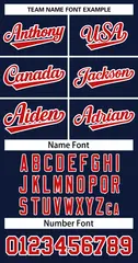 Navy Red-White Striped Sleeveless Fashion Baseball Jersey 4