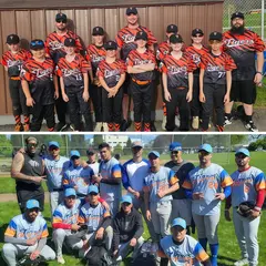 Navy Red Yellow Reversible Baseball Jersey Lightning Graffiti Pattern 5