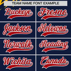 Navy Red Yellow Reversible Baseball Jersey Lightning Graffiti Pattern 6