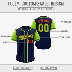 Navy Reversible Raglan Sleeves Baseball Jersey 3