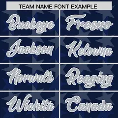 Navy Royal All Star Graffiti Pattern Football Jersey 3