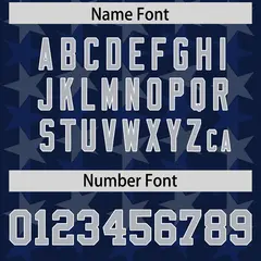 Navy Royal All Star Graffiti Pattern Football Jersey 4