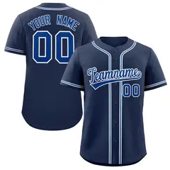 Navy Royal Classic Authentic Baseball Jersey 1