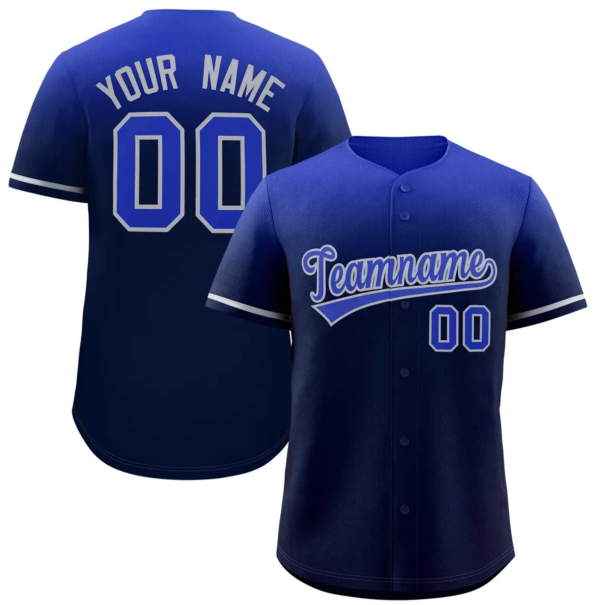 Navy Royal Gradient Authentic Baseball Jersey
