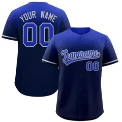 Navy Royal Gradient Authentic Baseball Jersey