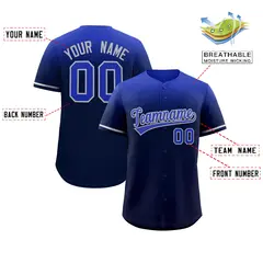 Navy Royal Gradient Authentic Baseball Jersey 2