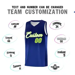 Navy Royal Gradient Basketball Jersey Sports Uniform 4