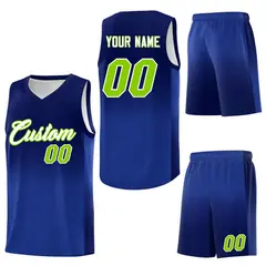 Navy Royal Gradient Basketball Jersey Sports Uniform 7