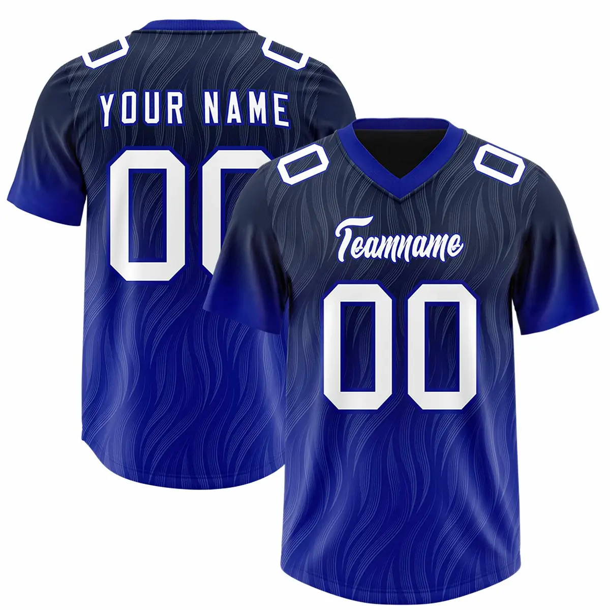 Navy Royal Gradient Outdoor Authentic Football Jersey