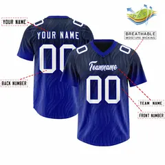 Navy Royal Gradient Outdoor Authentic Football Jersey 2