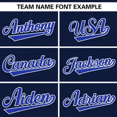 Navy Royal Gradient Ribbed Authentic Baseball Jersey 3
