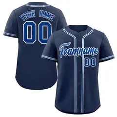 Navy Royal-Gray Authentic Classic Baseball Jersey