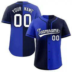 Navy Royal Symmetrical Gradient Authentic Baseball Jersey