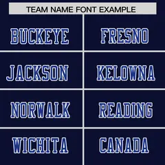 Navy Royal-White Classic Authentic Football Jersey 3