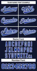 Navy Royal-White Classic Basketball Jersey 3