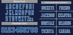 Navy Royal-White Classic Mesh Authentic Football Jersey 3