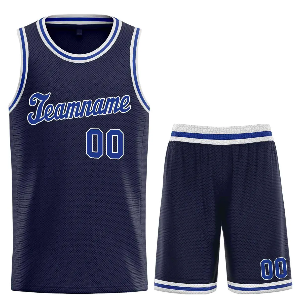 Navy Royal-White Classic Sets Basketball Uniform Jersey