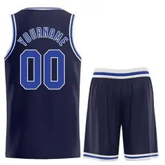 Navy Royal-White Classic Sets Basketball Uniform Jersey 2