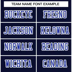Navy Royal-White Classic Style Authentic Football Jersey 3