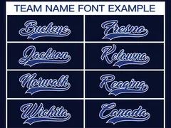 Navy Royal-White Classic Style Hockey Jersey 3