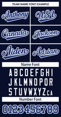 Navy Royal-White Classic Style Hockey Jersey 3