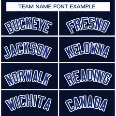 Navy Royal-White Classic Style Hockey Jersey 3