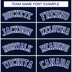Navy Royal-White Classic Style Hockey Jersey 3