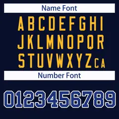 Navy Royal White-Gold Classic Hockey Jersey 4