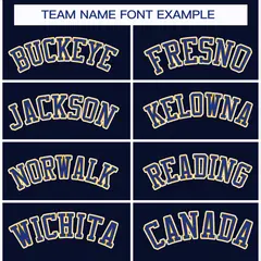 Navy Royal White-Gold Classic Hockey Jersey 3