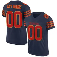 Navy Scarlet-Gold Mesh Football Jersey 1