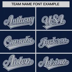 Navy Silver Contrast Raglan Baseball Jersey 3
