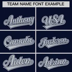 Navy Silver Ice Cream Helmet Pattern Hockey Jersey 3