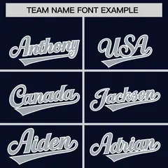 Navy Silver Raglan Lace-Up Neck Hockey Hoodie Jersey 3