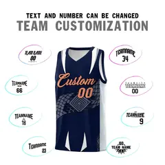 Navy Silver Snake Scale Venomous Fang Graffiti Basketball Jersey 4