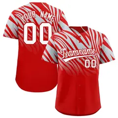 Navy Silver Tiger Stripe Gradient Baseball Jersey 1