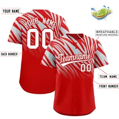 Navy Silver Tiger Stripe Gradient Baseball Jersey 2