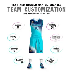 Navy Sky Blue Gradient Fashion Sports Basketball Jersey 4
