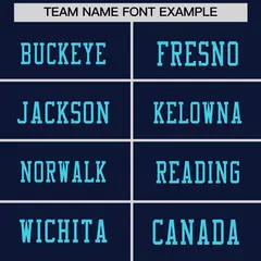 Navy Sky Blue Sequin Lettering Football Jersey 3
