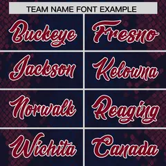 Navy Snakeskin Graffiti Pattern Authentic Football Jersey 3