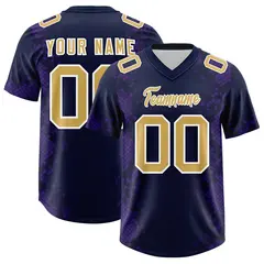 Navy Snakeskin Graffiti Pattern Authentic Football Jersey