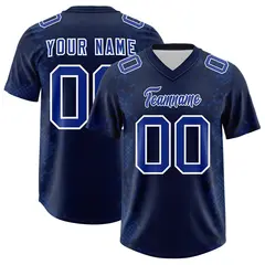 Navy Snakeskin Graffiti Pattern Authentic Football Jersey