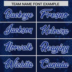 Navy Snakeskin Graffiti Pattern Authentic Football Jersey 3
