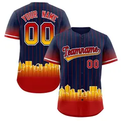 Navy St. Louis City Silhouette Baseball Jersey 1