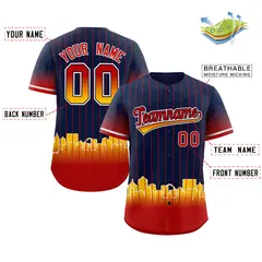 Navy St. Louis City Silhouette Baseball Jersey 2