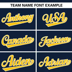Navy Stand Collar Classic Authentic Baseball Jersey 3