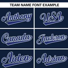 Navy Stand Collar Classic Authentic Baseball Jersey 3
