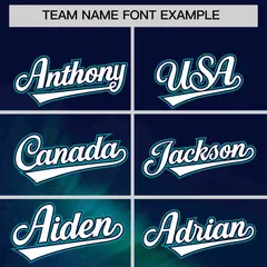 Navy Starburst Pattern Authentic Baseball Jersey 3