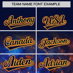 Navy Starburst Pattern Authentic Baseball Jersey 3
